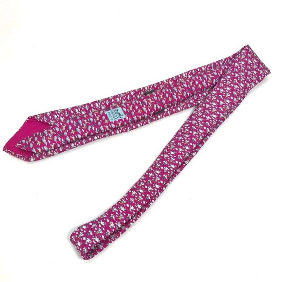 HERMES cloud hose Overall handle Fashion Accessories Necktie silk Purple Based - Picture 11 of 14